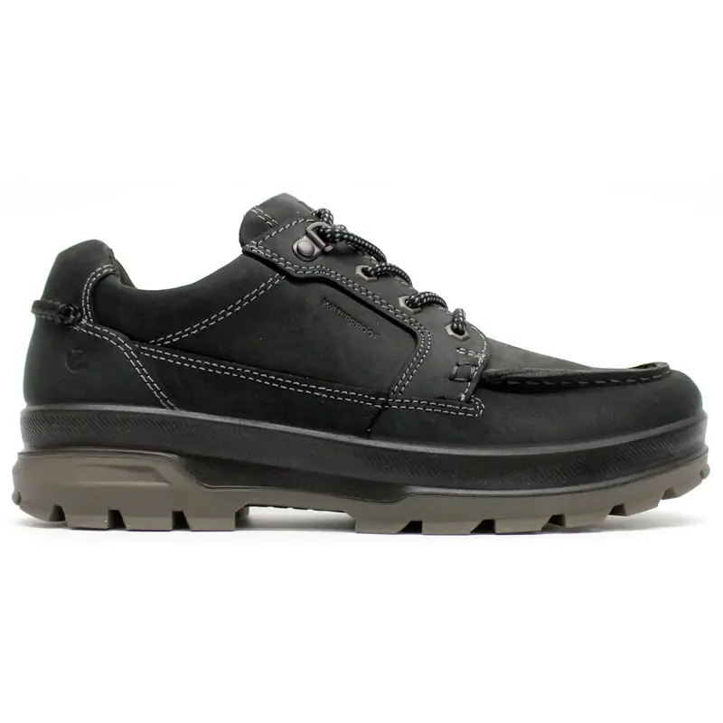Ecco Rugged Track Oiled Nubuck Men's Lace Up Shoes - Black - Size:US 9-9.5 Men