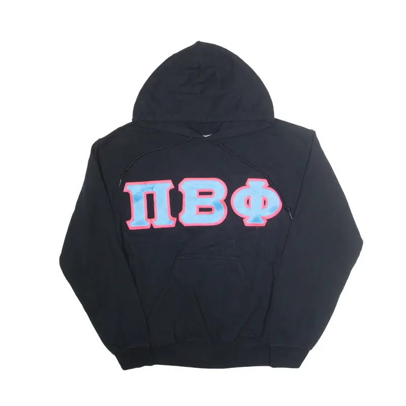 GILDAN Pi Beta Phi Sorority USA Hoodie Black Pullover Womens S