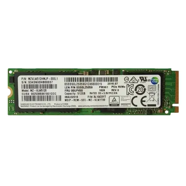 00UP450 Lenovo 512GB Triple-Level Cell PCI Express NVMe 3.0 x4 M.2 2280 Solid State Drive