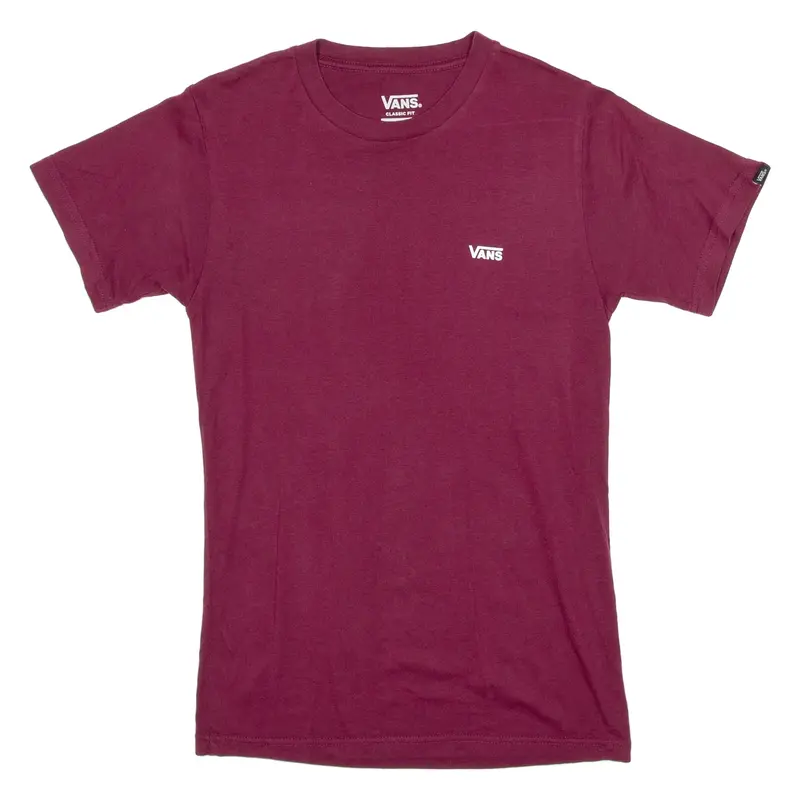 VANS Classic Fit Mens T-Shirt Maroon XS