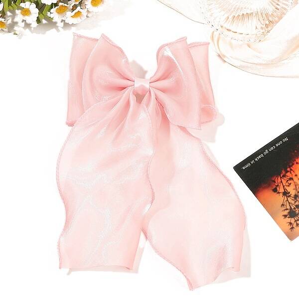 Cloth Long Bowknot Hair Barrettes