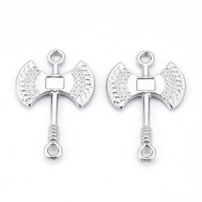 Alloy Double Axe Connector Charms
