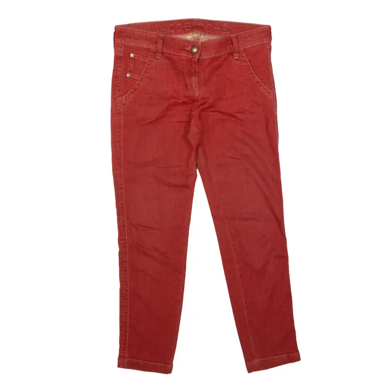 JACOB COHEN Jeans Red Denim Slim Skinny Womens W30 L26