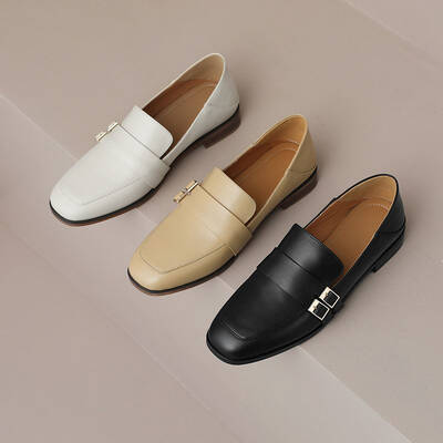 CHIKO Kym Square Toe Block Heels Loafers Shoes