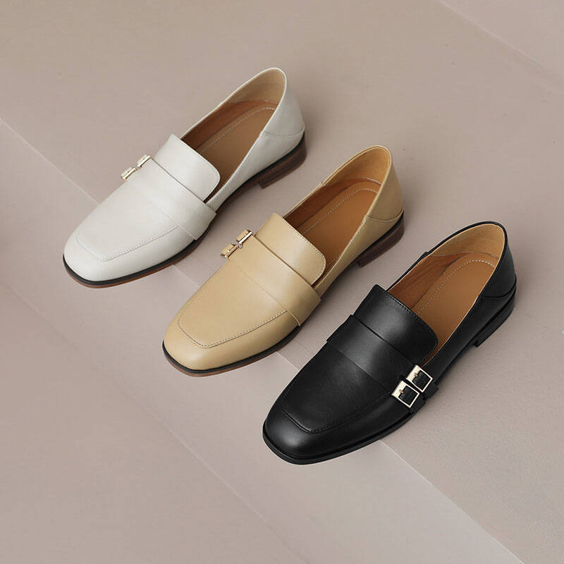 CHIKO Kym Square Toe Block Heels Loafers Shoes