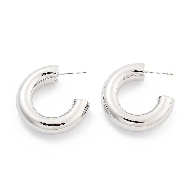 Rack Plating Brass Stud Earrings