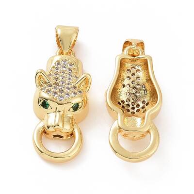 Brass Micro Pave Cubic Zirconia Pendants