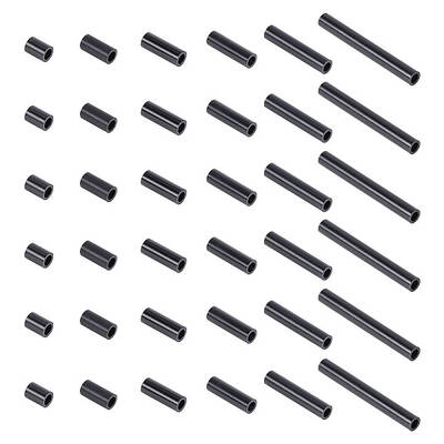 36Pcs 6 Styles 304 Stainless Steel Tube Beads