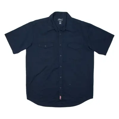 DICKIES Mens Worker Shirt Blue L