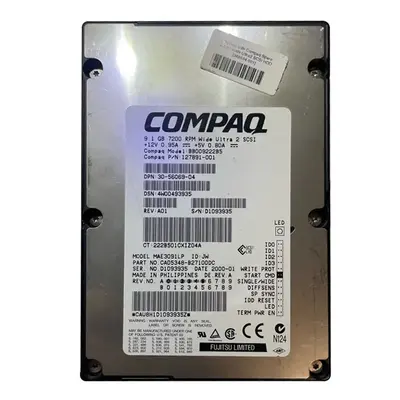 127891-001 HP 9.1GB Ultra-320 SCSI 7200 3.5-inch 4MB Hard Drive
