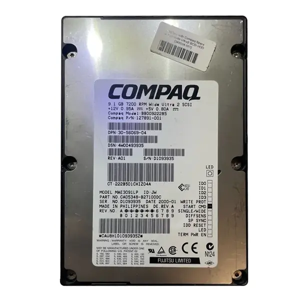 127891-001 HP 9.1GB Ultra-320 SCSI 7200 3.5-inch 4MB Hard Drive