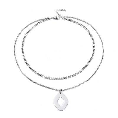 Non-Tarnish 304 Stainless Steel Double Layer Necklaces