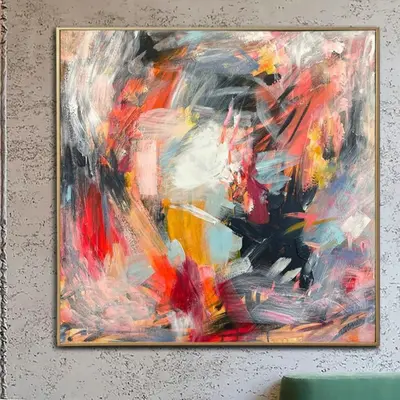 Large Abstract Painting On Canvas Colorful Paintings Abstract Art Original Oil Beige Painting Modern Paintings Acrylic Wall A...