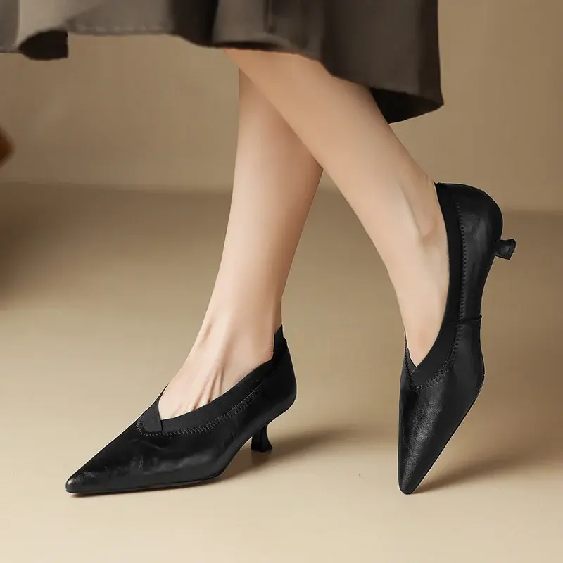 CHIKO Victoria Pointy Toe Kitten Heels Pumps Shoes