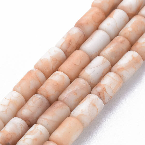Opaque Baking Painted Crackle Glass Beads Strands