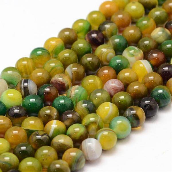 Natural Striped Agate/Banded Agate Bead Strands