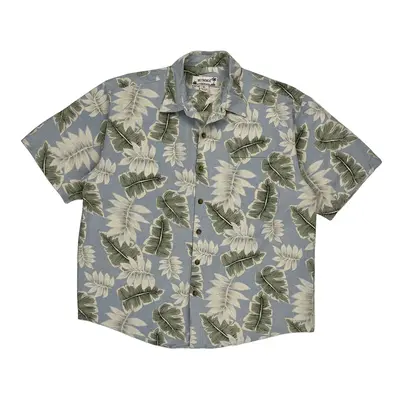 Summa Hawaiian Shirt - XL Blue Silk Blend