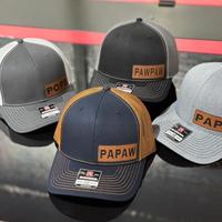 Pawpaw, Papa, Grandpa, Pops, Dad, Daddy Leather Patch Richardson 112 Trucker Hat, Yupoong, Gift for Dad, Gift For Boy Friend ...