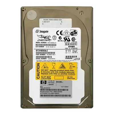 9L8006-001 Seagate 18.2GB Wide Ultra2 SCSI 10000 3.5-inch 1MB Hard Drive