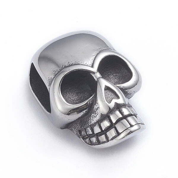 Retro 304 Stainless Steel Slide Charms/Slider Beads