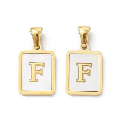Ion Plating(IP) 304 Stainless Steel Pave Shell Pendants