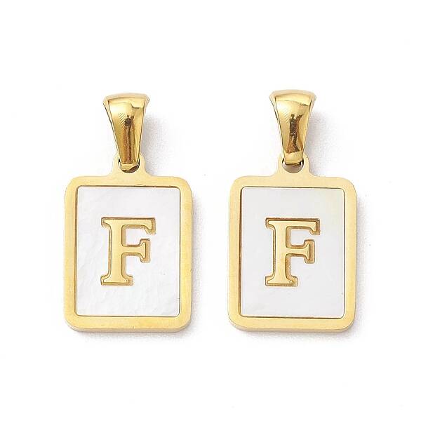 Ion Plating(IP) 304 Stainless Steel Pave Shell Pendants