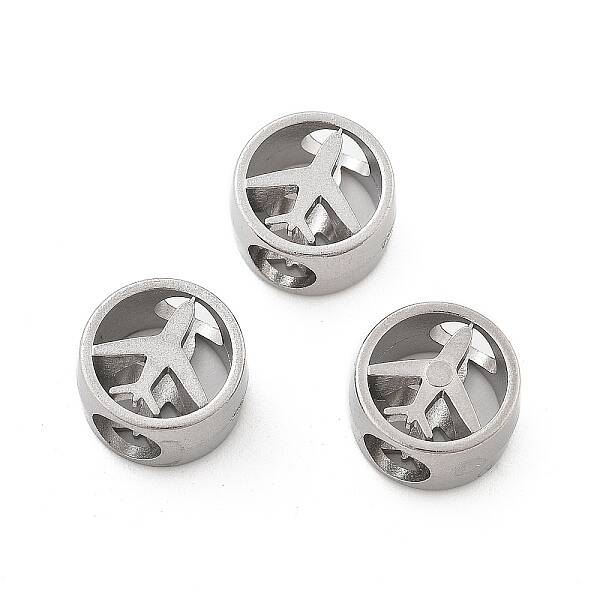 Hollowed 304 Stainless Steel European Beads