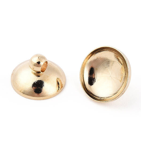 Rack Plating Brass Bead Cap Bails