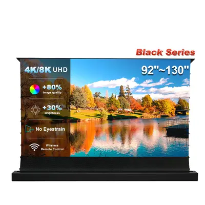 84''-130'' NothingProjector Black Series ALR Motorized Floor Rising Screen For Ultra Short Throw Projector