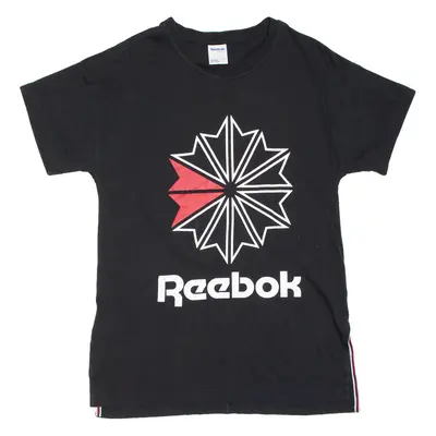 REEBOK Womens T-Shirt Black L
