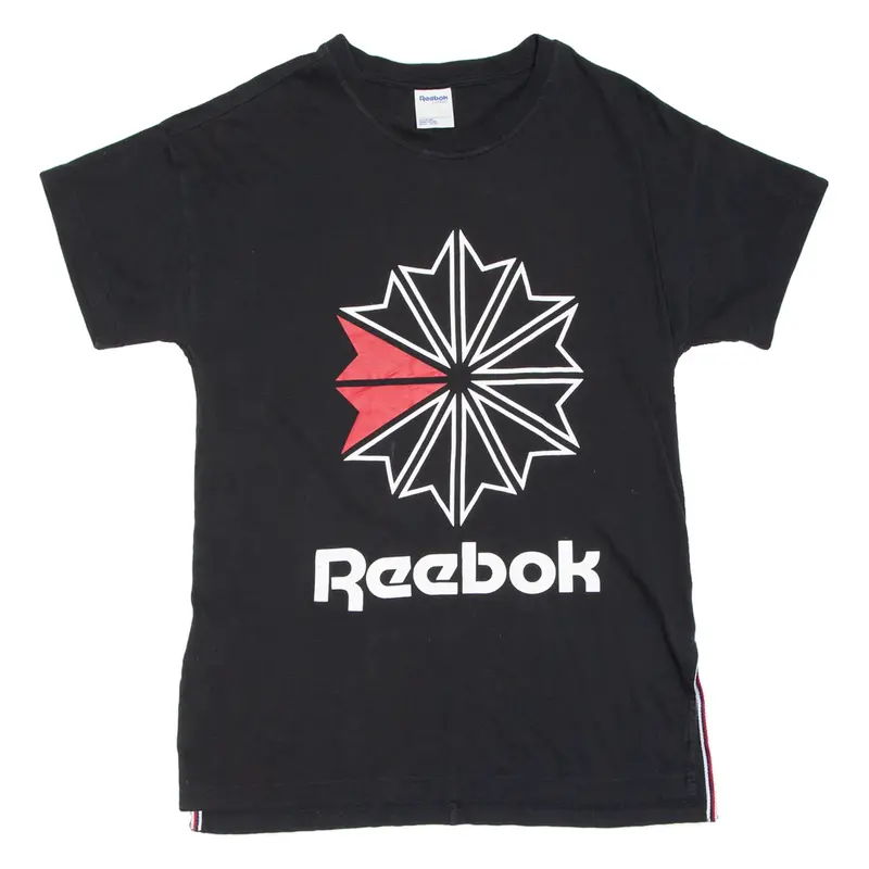 REEBOK Womens T-Shirt Black L