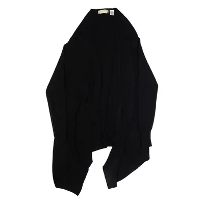 MICHAEL KORS Cardigan Womens Kimono Blouse Black Long Sleeve Cashmere L