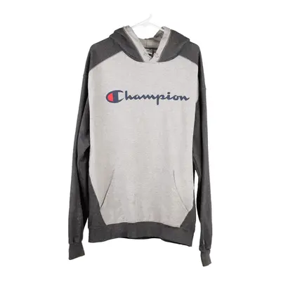 Champion College Hoodie - XL Grey Cotton Blend