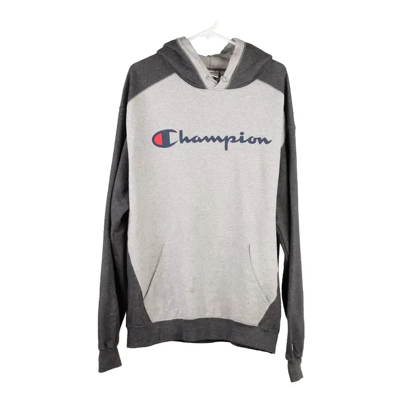Champion College Hoodie - XL Grey Cotton Blend