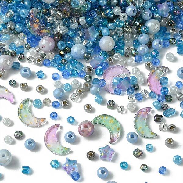 DIY Moon & Star Jewelry Making Findings Kits
