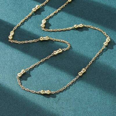 304 Stainless Steel Bone Rope Chain Necklaces