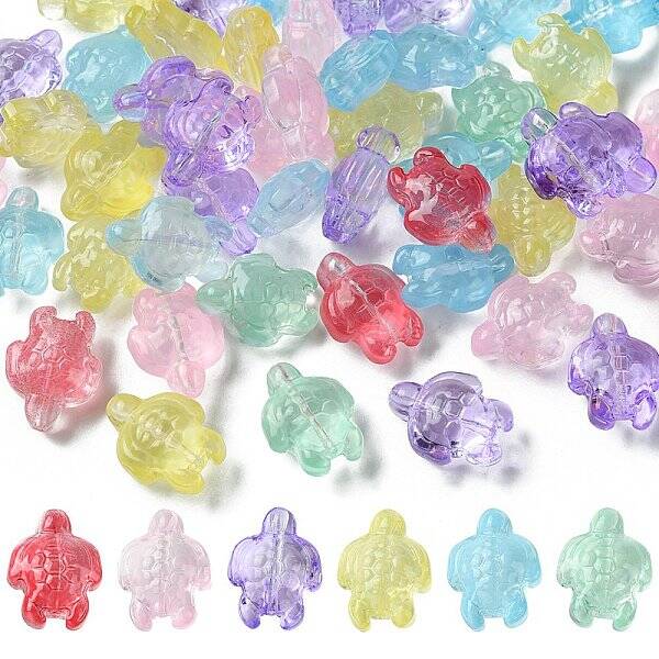 50Pcs Transparent Glass Bead