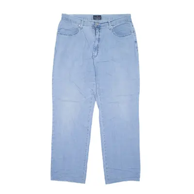 TRUSSARDI JEANS Jeans Blue Denim Regular Straight Womens W33 L28