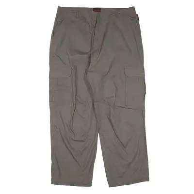 WINCHESTER Cargo Trousers Grey Regular Straight Mens W36 L28
