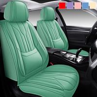 OTOEZ Multicolor Nappa Leather Full Set 5 Seats Car Seat Covers Universal Fits Most Cars SUVs