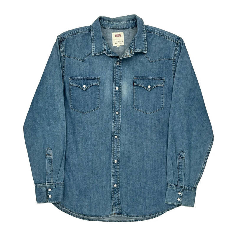 Levis Denim Shirt - Large Blue Cotton