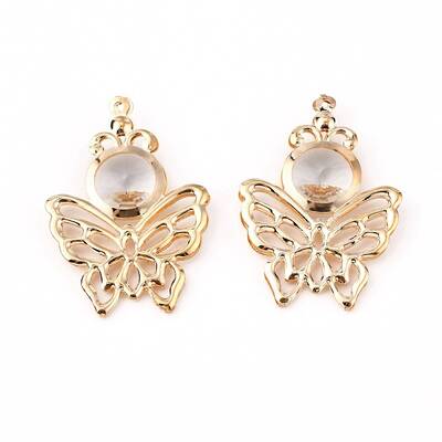 Iron Crystal Rhinestone Pendants