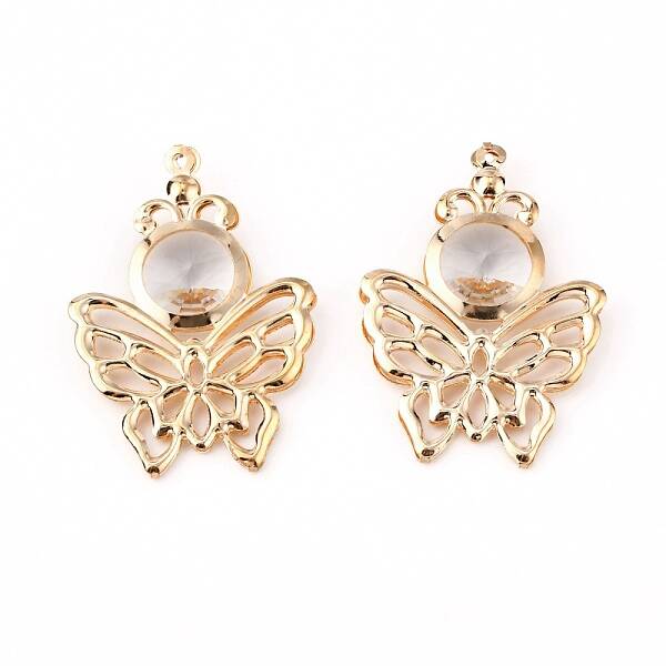 Iron Crystal Rhinestone Pendants