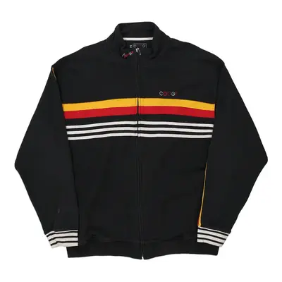 Coogi Striped Zip Up - 3XL Black Cotton Blend
