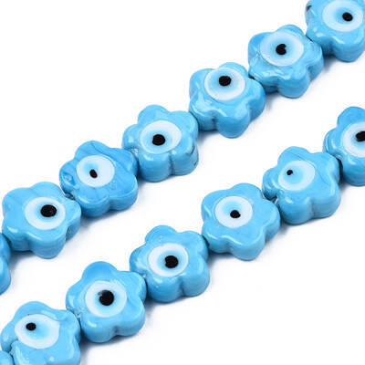 Handmade Evil Eye Lampwork Beads Strands