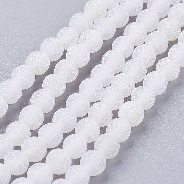 Natural Crackle Agate Beads Strands