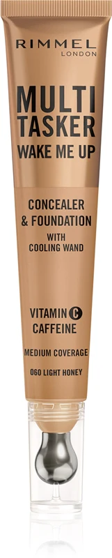 Rimmel Multi Tasker Wake Me Up Concealer & Foundation - Concealer 20ml 060 light honey