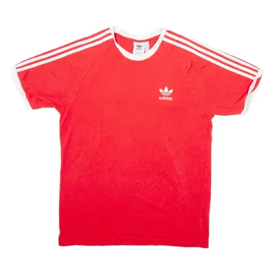 ADIDAS Mens T-Shirt Red L