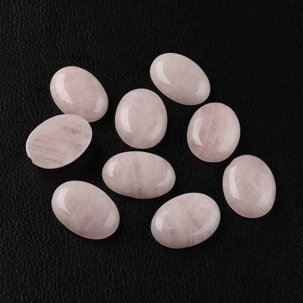 Oval Natural Rose Quartz Cabochons