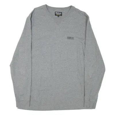 BARBOUR INTERNATIONAL Mens T-Shirt Grey Long Sleeve XL